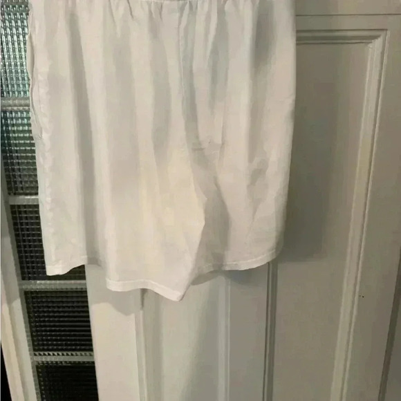 Gym shark men’s white short stretch waist drawstring & pockets sz large - Picture 3 of 8
